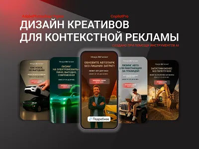 Дизайн контекстной рекламы/ contextual advertising ai генерация branding design graphic design illustration баннеры контекстная реклама реклама
