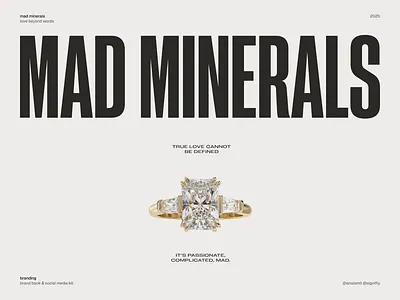 Mad Minerals - Jewelry Brand Identity brand identity branding brandmark diamond digital engagement instagram jewelry logo luxury monogram rings social media stationery stories thumbnail unisex wedding wordmark youtube