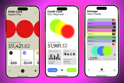 Modern Banking App UI/UX — Card Management & Finance Dashboard app design banking app card design credit card ui dashboard debit card ui figma finance app financial dashboard fintech fintech design interface design mobile app mobile ui neobank payments app product design ui design uiux ux design