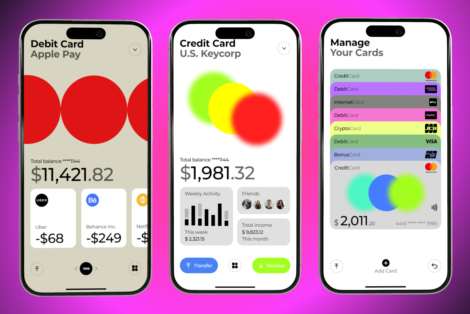 Example of Fintech / Banking App UI/UX Design