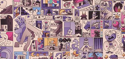 Details from 'You Could Suffer in Heaven' art artwork character detail illustration