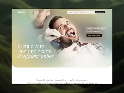 Dental landing page design clinic dental landing page dentist website healthcare landing page local business medical patient service based website ui web design webflow website design wingly agency