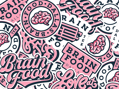 Brain Food Dallas branding design graphic design illustration logo vector