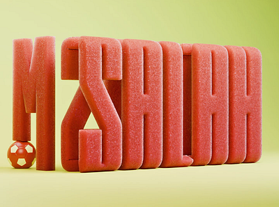 3D Typography Mosalah 3d football motion graphics type typography