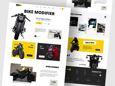 Bike Modifier E-commerce Website app app design bike website clean design e commerce e commerce simple design sport website ui ui ux ux website website design