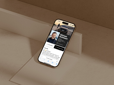 Profile for a Digital Business Card. Public Profile UI design add to contact business card card design contact sharing corporate profile digital business card exchange contact minimalism mobile design mobile ui my profile nfc card nfc profile page profile card profile design profile page public profile share contact smart business card uidesign