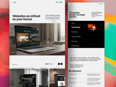 Web Design Portfolio animation css customcursor design frontend gsap interactiondesign javascript minimalist portfolio responsive seocopy typography ui ux uxdesign webflow
