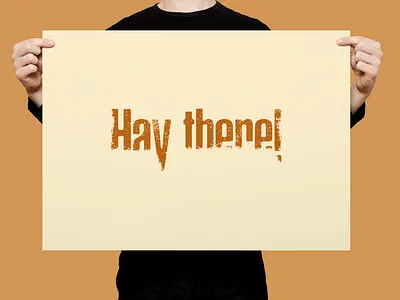 Hay There! | Typographical Poster font graphic design graphics illustration negative space sans serif simple text typography word