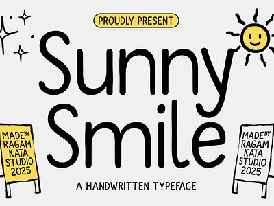 Sunny Smile – Playful Handwritten Typeface by Ragam Kata Studio branding creative display doodle font fun handwritting kids type type deding typography unique