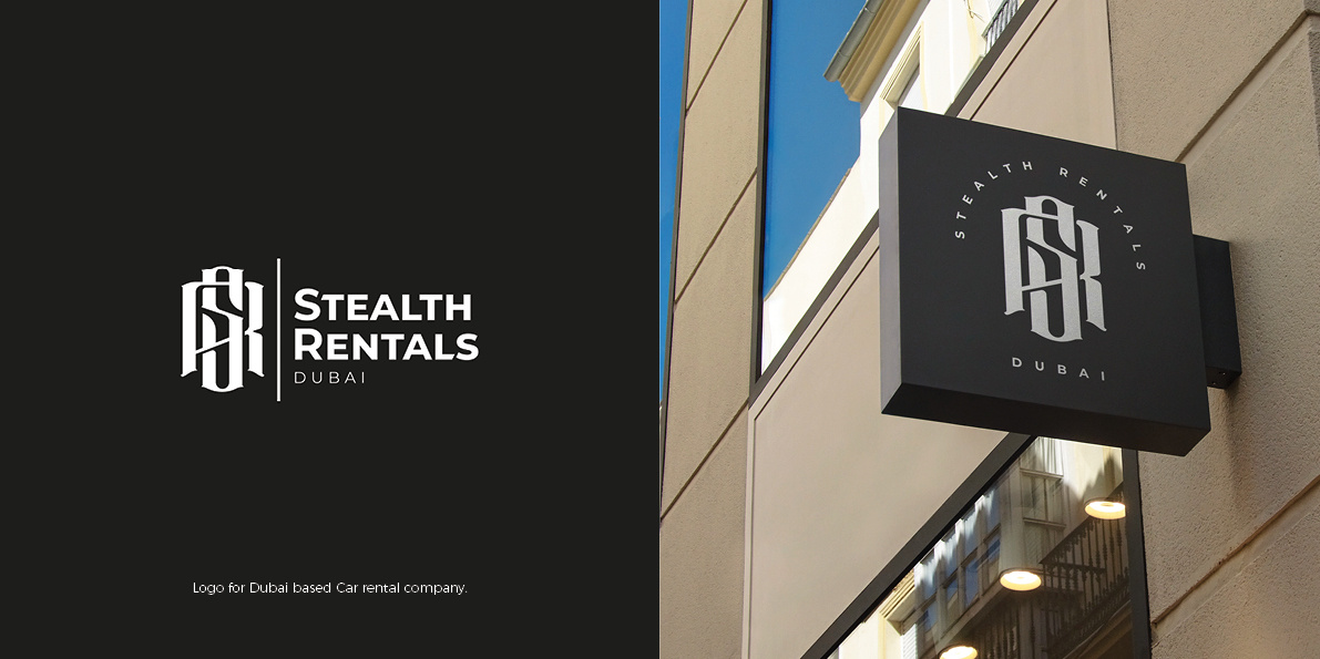 Logo made for a client brand identity branding car cretalyst design dubai graphic design hardik singh logo monogram rental service signage sr traditional