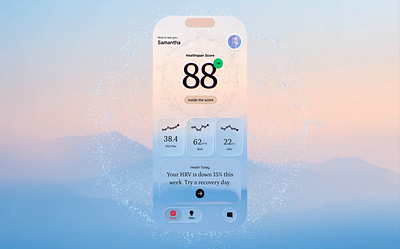 Tempo — iOS Home UI · SwiftUI prototype with liquid-glass cards app dashboard figma health app ios ios app design ios ui iphone liquid glass microinteractions midjourney mobile mobile ui motion product design spline swiftui ui ux wearable data