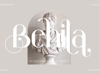 Behila Modern Display Font branding display typeface font font elegant font family font type fonts handwritten lettering logo minimal retro sans serif sans stylish serif type typedesign typeface typography variable font