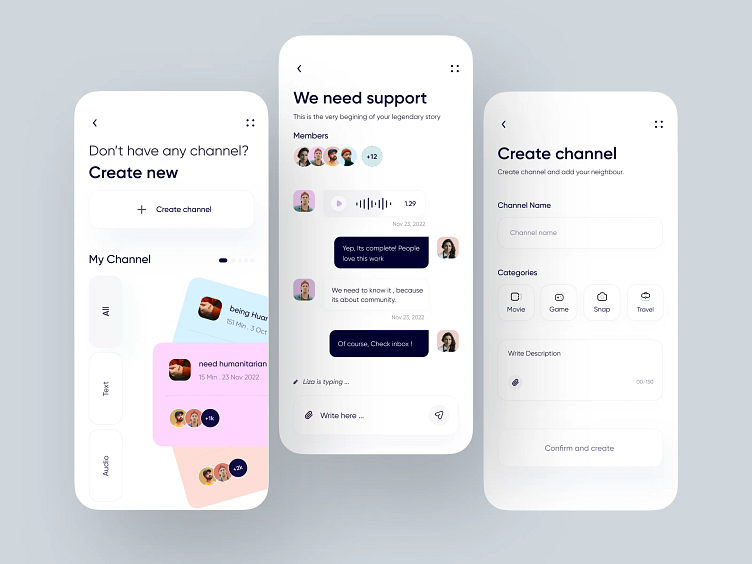 Social App UI for Easy Channel Management by Ofspace UX/UI on Dribbble