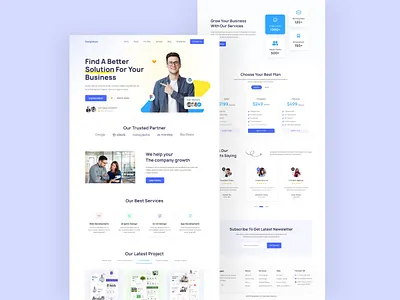 Corporate Digital Agency Landing Page Design agency business commercial corporate design landing page landing page design landing page ui ui ui design ui ux web web design web template website website design
