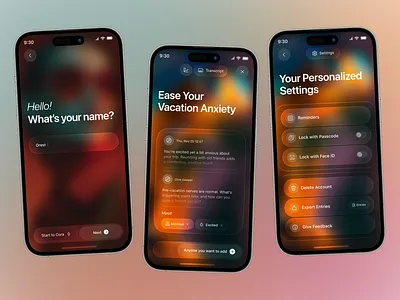 AI Therapy App UI ai chatbot app ai design chatbot ui dark design app green health health chatbot healthcare ai app mental health ai mental health app mental health chatbot mindfulness app mobile app orange therapy therapy app ui kit virtual care wellness chatbot