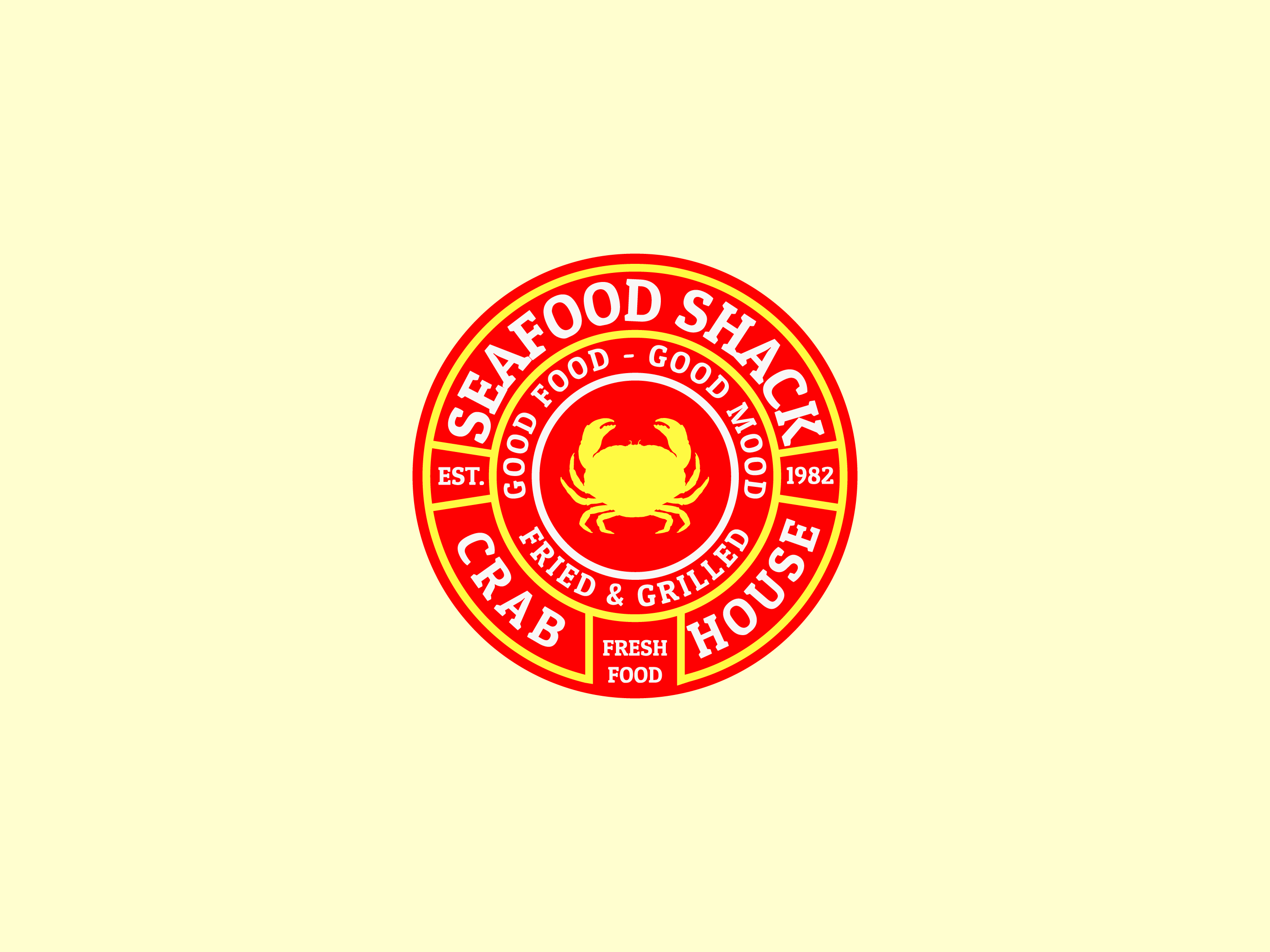 Seafood Shack – Vintage Crab Badge Logo for Restaurant Branding badge logo brand identity branding classic crab creative design emblem food drink identity logo logo creator logo design logo designer mark professional logo restaurant logo seafood logo seafood restaurant logo vector vintage restaurant branding
