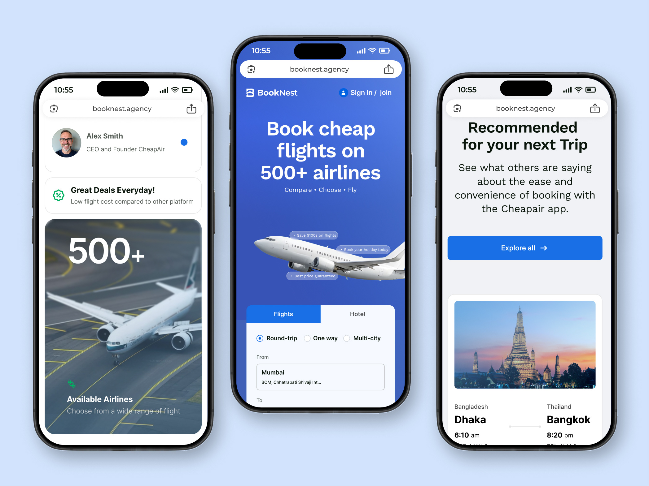 Flight Booking Website - Mobile Responsive Design aircraft airplane booking page booking platform booking service booking website cheap flights flight flight booking flight booking website flight website landing page luxury website mobile responsive mobile ui ticket booking travel website ui design web design website design