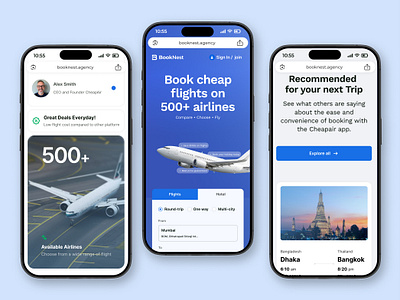 Flight Booking Website - Mobile Responsive Design aircraft airplane booking page booking platform booking service booking website cheap flights flight flight booking flight booking website flight website landing page luxury website mobile responsive mobile ui ticket booking travel website ui design web design website design
