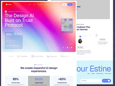 Estine – Digital AI Company Website education technology mobile learning platform
