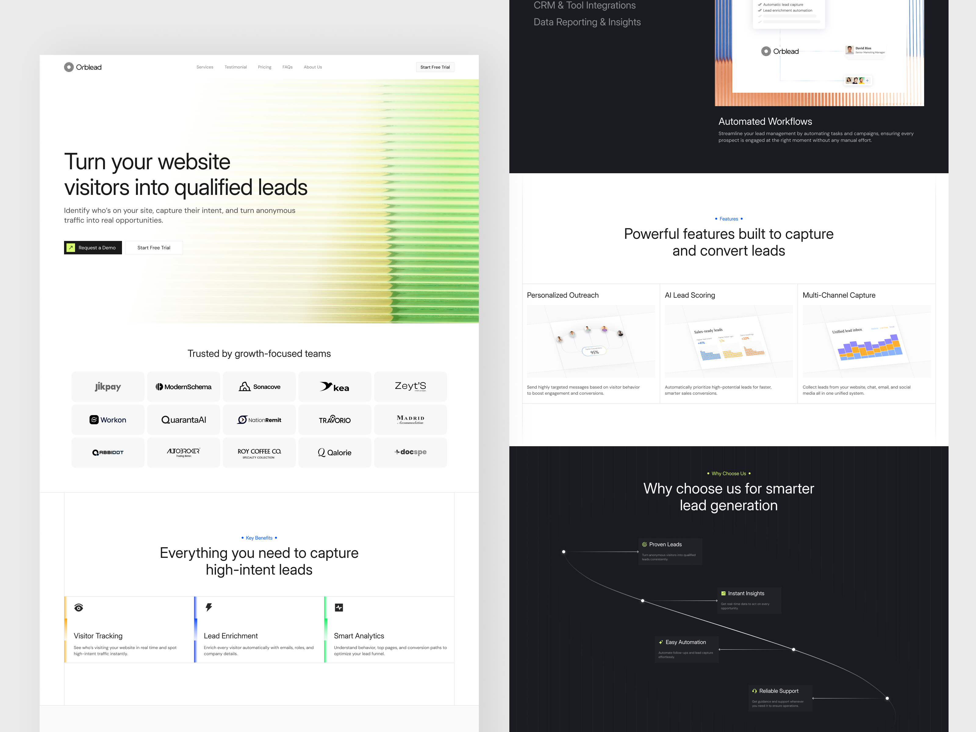 Lead gen SaaS website ui ux design design product service startup ui ux web