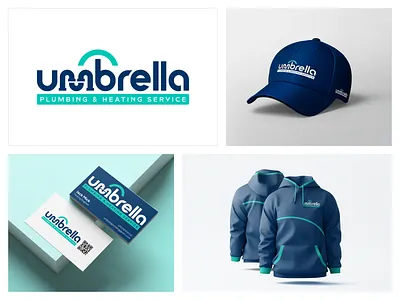 Umbrella Plumbing - Wordmark Logo & Brand Identity best dribbble shots brand identity branding branding design design letterlogo logo branding logodesign monogram logo monogramlogo plumbing branding plumbing logo plumbing wordmark logo rimongraphics ui wordmark logo