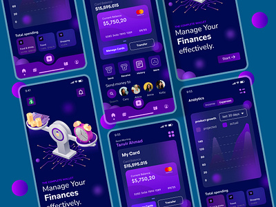 Finance Mobile Banking App UI Template design apps ui banking design finanacial web financial mobile banking social media ui
