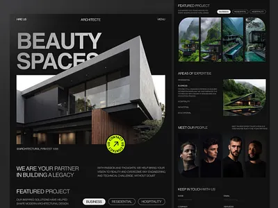 Architecture Agency agency agency landing page apartment architectural architecture creative agency design experior design home page house interface landing page real estate residental typography ui ux web agency web design
