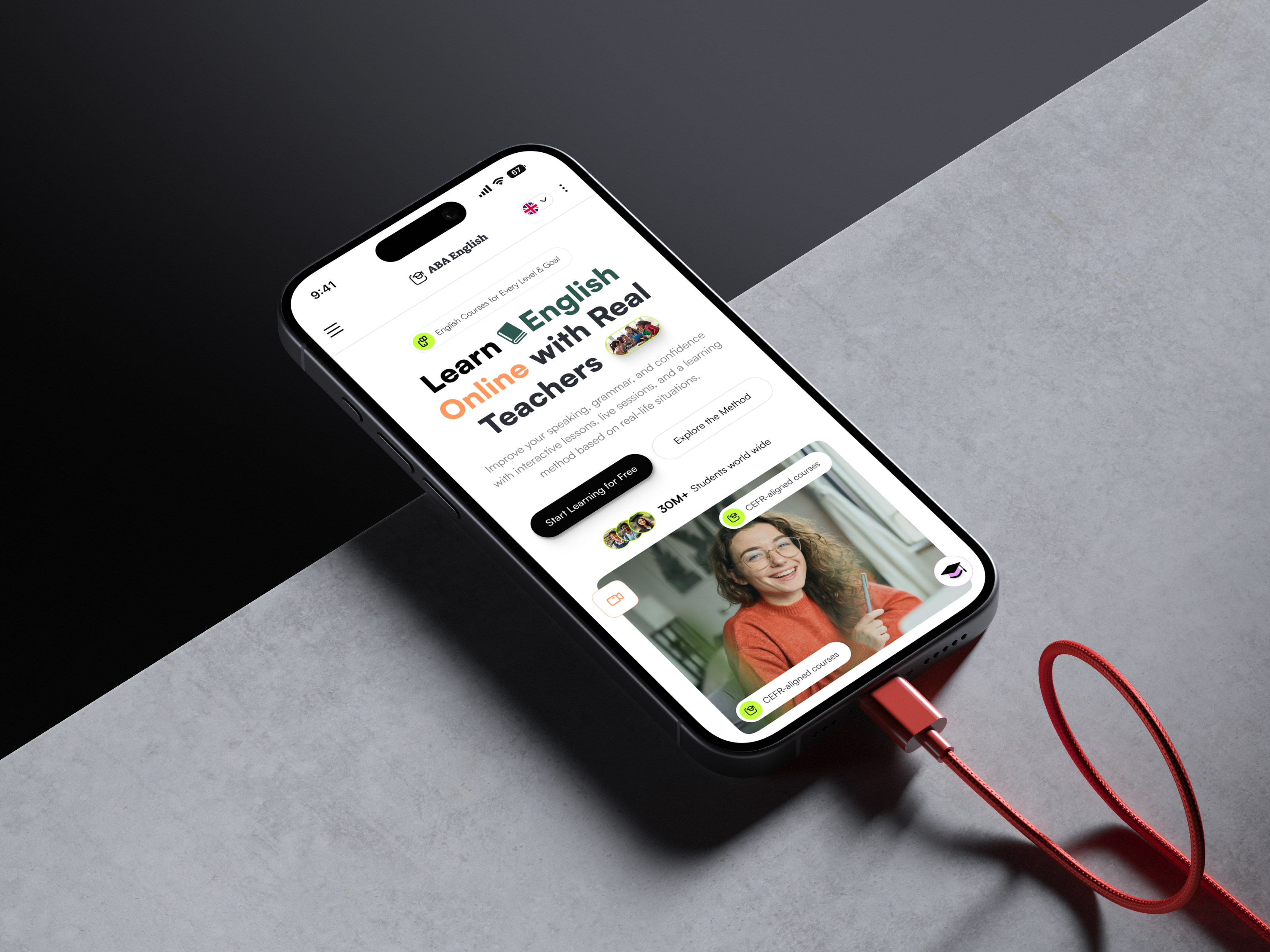 Modern Online Learning Website - UI/UX Design app design edtech edtech app education education app education platform language learning app learning app mobile app design modern ui online learning online lessons online school responsive design shasanko creations student app study app teach online teaching app web app