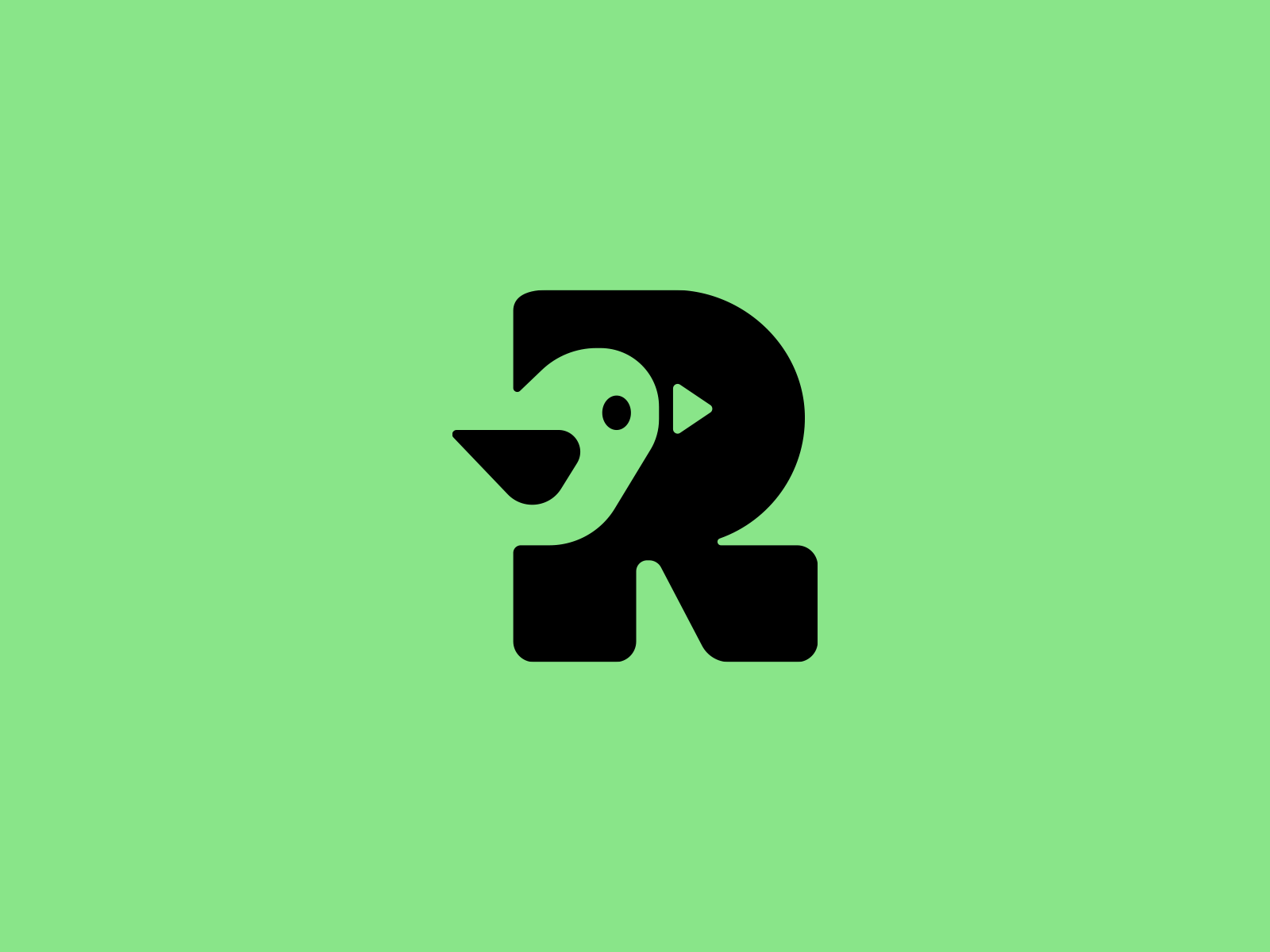 Example of Logo with R and bird