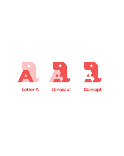 Dinosaur Letter A Exclusive Logo Design for Sale by Anhdodes a anhdodes animal branding cute design dinosaur icon letter logo logo design logomark monogram symbol typography
