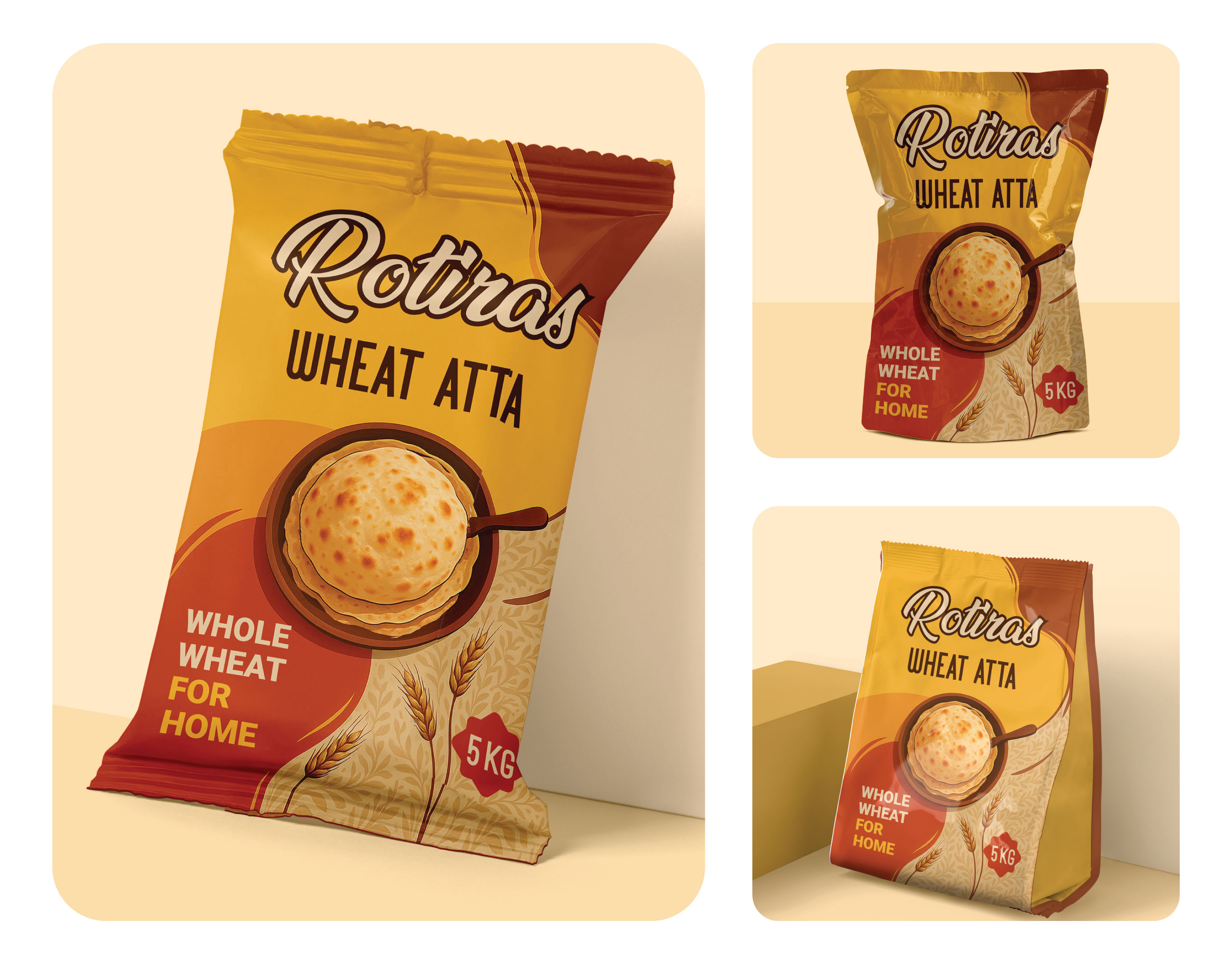 Wheat Atta Snack Packaging Design atta atta packagng atta pouch branding branding design food food label food packaging food snack label design packaging packaging design product design product packaging snack packaging stand up pouch wheat