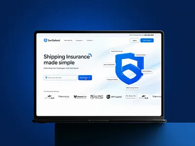 SenDefend - Brand Identity - Part 4 branding components figma graphic design insurance landing page landing page layout logo ui visual design website design