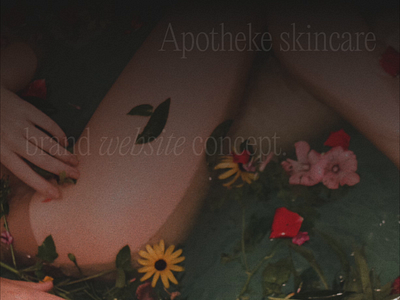 Apotheke skincare website concept ecommerce cosmetics design graphic design skincare typography ui uiux