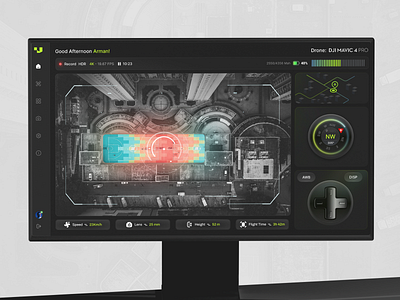 Drone - Control Interface Concept 🚁 appdesign concept controller darkmode dashboarddesign designinspiration drone droneui figma flightdashboard hud interface modernui productdesign technology ui uxdesign webdesign