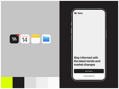 Tetra — A Bold, Minimalist Crypto Wallet Experience app crypto dark design editorial finance financial app fintech minimal mobile modern simplicity swiss design trading typography ui ux design wallet