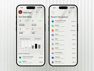 Expense Tracking App ai assistant ai dashboard animation app design branding design graphic design illustration logo motion graphics ui vector
