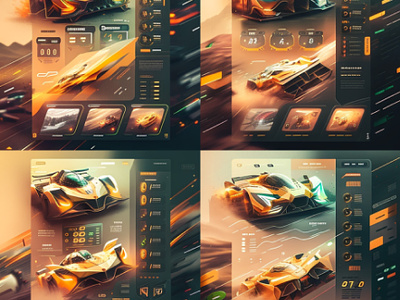 Racing Game UI Designs ui