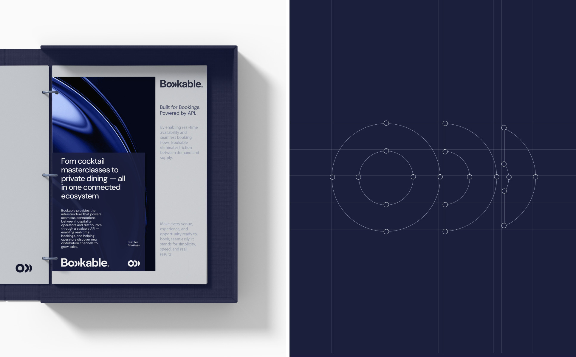 Bookable. Booking infrastructure. boutique brand identity branding branging identity brochure design digital graphic design grid hotel identity ipi layout logo logo negative space logomaker logotype restaurant stationary web