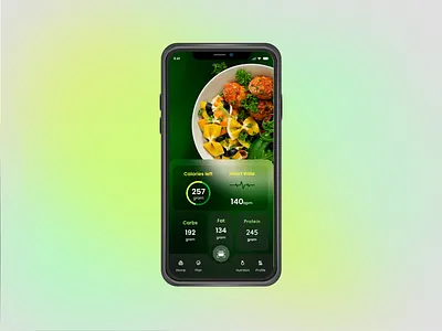 Smart Nutrition Tracker – Minimal UI Concept appconcept appdashboard cleanui dailyui designinspiration dribbble foodapp greentheme healthtracker minimaldesign mobileappdesign nutritionapp uidesign uxdesign visualdesign