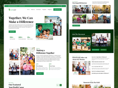 Non-Profit Website - Charity Organization charity ui community support donation website dribbble fundraising website humanitarian design modern website ui ngo design nonprofit website raddito agency volinteer platform web design wordpress design