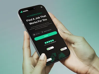 Jobnest - Job Finder Landing Page in Framer app clean finding framer hire hiring job job hunter job platform landing page mobile opportunity template ui vacancy web design website