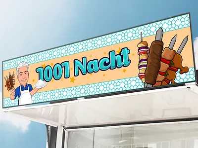 Custom Restaurant Sign in Cartoon Style| Cartoon Food Logo cartoon cartoon style food food cartoon food logo kebab kebab logo logo portrait portrait logo restaurant