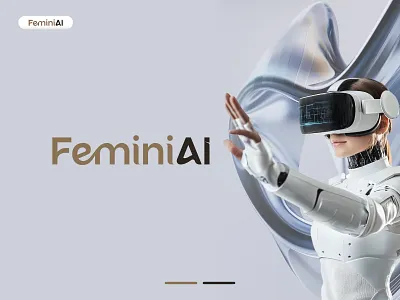 FeminiAI - Logo concept ai ai logo artificial intelligence brand identity branding design feminine ai feminine logo logo logo design minimalist logo modern logo typeface typography women ai