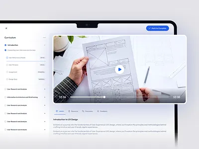 Ai Powered LMS SaaS UI Design content flow course design digital learning e learning edtech education app learning platform lms online learning product design progress tracking ui design uiux ux design video player ui web app design