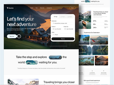 Travel Website Design adventure landingpage tour tourism travel travel agency travel app travel booking travel homepage travel landing travel landing page travel ui travel ui design travel ui ux travel web travel website ui design