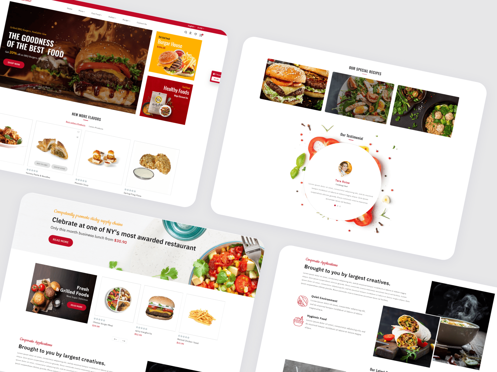 Example of 🍔 Food & Restaurant E Commerce UI
