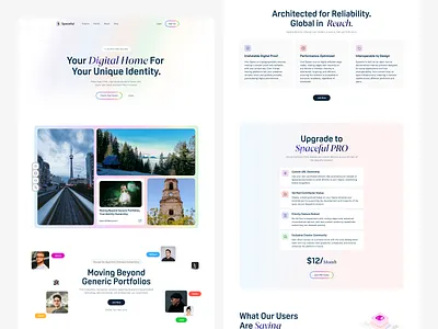 Personal Web Space Platform – Modern, Clean & Landing Page UIUX design interface product service startup ui ux web