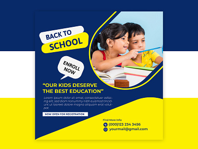 Back to school social media post admission admission flyer advertising post book offer design graphic design