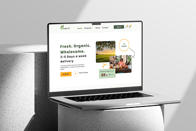 Organic web graphic design ui