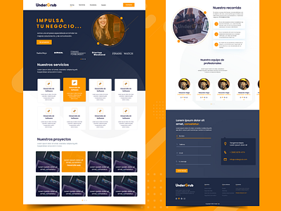 Diseño UI/UX para Landing Page servicios de Marketing y Desarrol adobexd branding design designweb illustration inspirations inspirationweb uiux